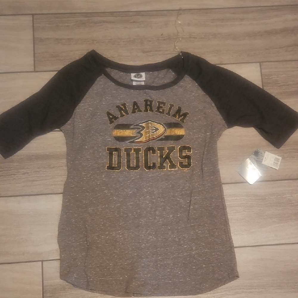 Official NHL Anaheim DUCKS HOCKEY 3/4 Sleeve Tee XL